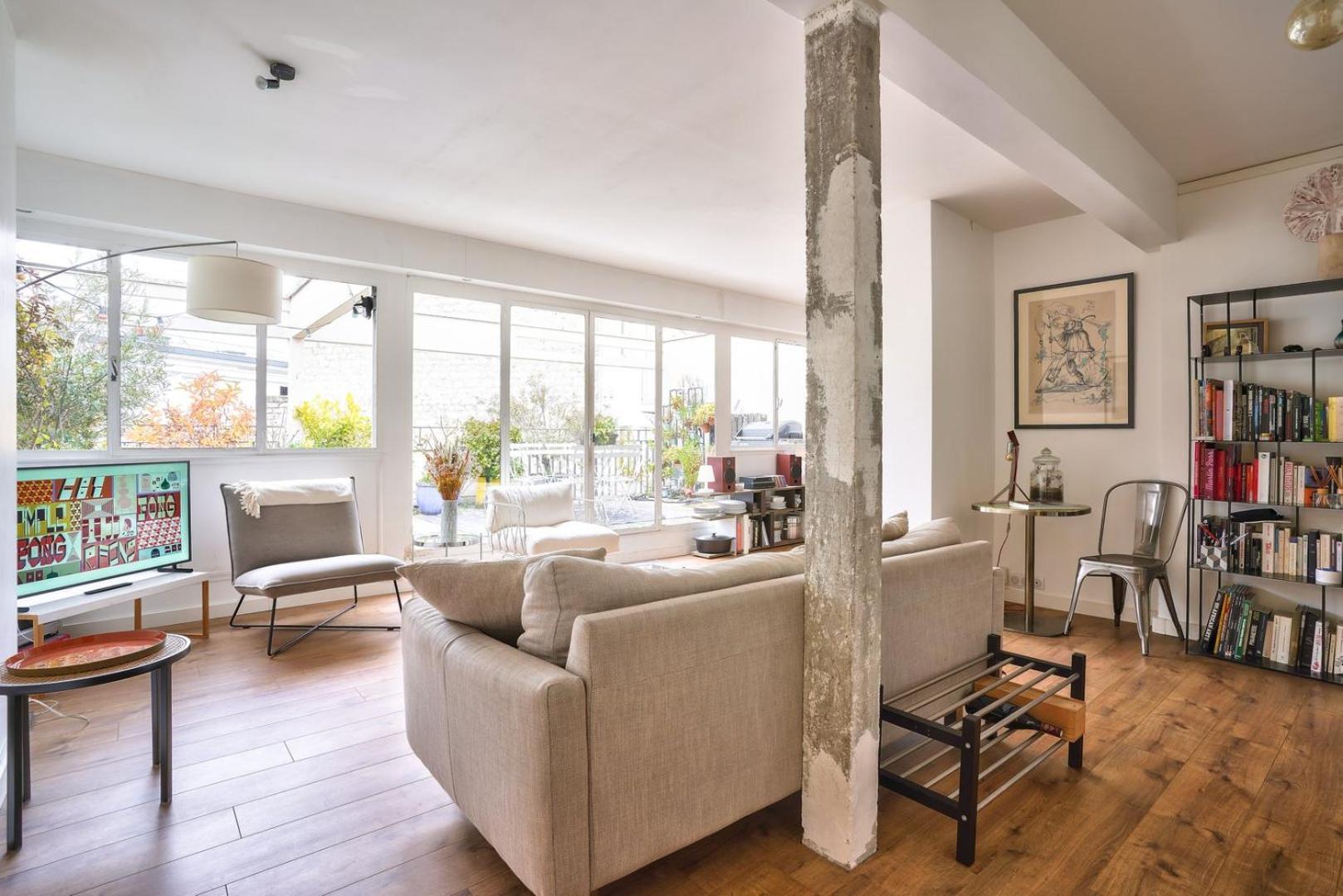 Guestready - Apt Confortable Avec Terrasse Au 18E Париж Екстериор снимка